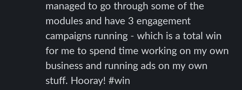 Client message: 3 engagement campaigns running